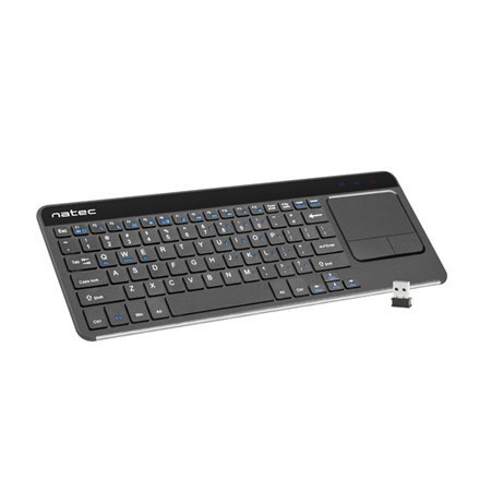 Natec | Keyboard | NKL-0968 Turbo Slim | Keyboard with Trackpad | Wireless | US | m | Black | USB Type-A | 400 g