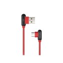 Natec | Kabel USB-C | Męski | 4-pinowy USB Typ A | Męski | Czarny | Czerwony | 24-pinowy USB-C | 1 m