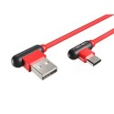 Natec | Kabel USB-C | Męski | 4-pinowy USB Typ A | Męski | Czarny | Czerwony | 24-pinowy USB-C | 1 m