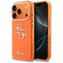 Etui Guess IML 4G Script Metal do iPhone 17 Pro pomarańczowy