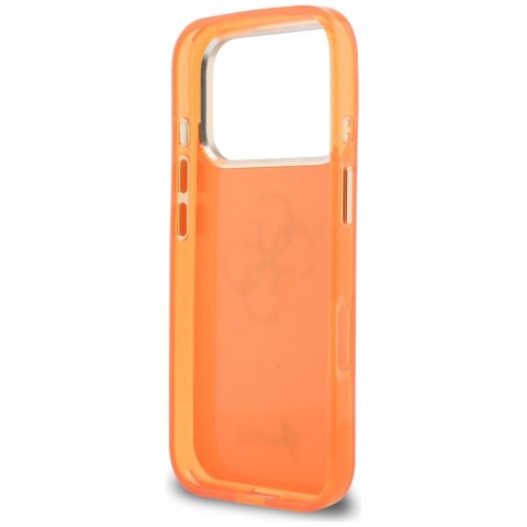 Etui Guess IML 4G Script Metal do iPhone 17 Pro pomarańczowy