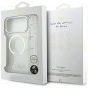 Etui Guess IML Glitters Script Strap MagSafe do iPhone 17 Pro Max przezroczysty
