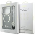 Etui Guess IML Glitters Script Strap MagSafe do iPhone 17 Pro czarny
