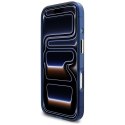 Etui Guess IML Script Metal MagSafe do iPhone 17 Pro niebieski