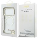 Etui Guess IML Script Metal MagSafe do iPhone 17 Pro przezroczysty