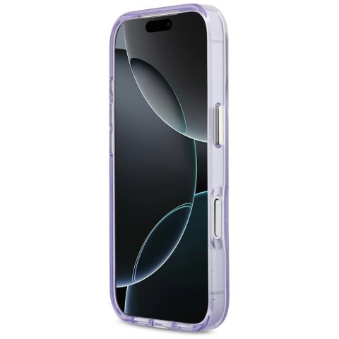 Etui Guess IML Shell Script Metal MagSafe do iPhone 17 Pro Max fioletowy