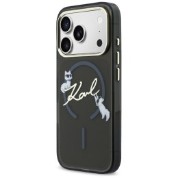 Etui Karl Lagerfeld IML Choupettes Karl Script Logo MagSafe do iPhone 17 Pro czarny