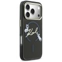 Etui Karl Lagerfeld IML Choupettes Karl Script Logo MagSafe do iPhone 17 Pro czarny
