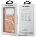 Etui Karl Lagerfeld IML Choupettes Karl Script Logo MagSafe do iPhone 17 Pro pomarańczowy
