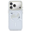 Etui Karl Lagerfeld IML Choupettes Karl Script Logo MagSafe do iPhone 17 Pro przezroczysty