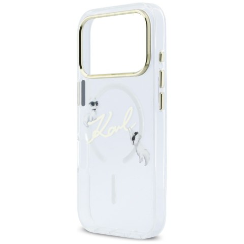 Etui Karl Lagerfeld IML Choupettes Karl Script Logo MagSafe do iPhone 17 Pro przezroczysty