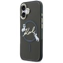 Etui Karl Lagerfeld IML Choupettes Karl Script Logo MagSafe do iPhone 17 czarny