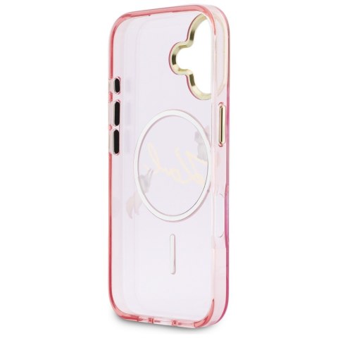 Etui Karl Lagerfeld IML Choupettes Karl Script Logo MagSafe do iPhone 17 różowy