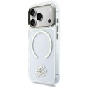 Etui Karl Lagerfeld IML KL Script Logo MagSafe do iPhone 17 Pro Max przezroczysty