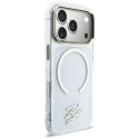 Etui Karl Lagerfeld IML KL Script Logo MagSafe do iPhone 17 Pro przezroczysty