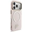 Etui Karl Lagerfeld IML KL Script Logo MagSafe do iPhone 17 Pro różowy