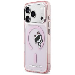 Etui Karl Lagerfeld IML Peekaboo MagSafe do iPhone 17 Pro Max różowy