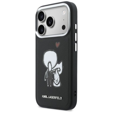 Etui Karl Lagerfeld Karl & Choupette Back Logo MagSafe do iPhone 17 Pro Max czarny