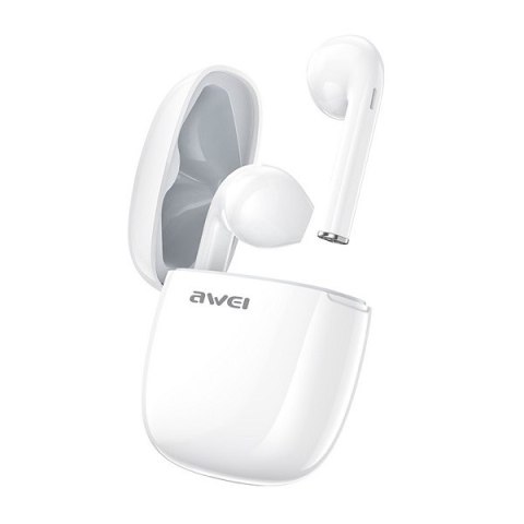 AWEI słuchawki Bluetooth 5.0 T28 TWS + stacja dokująca biały/white