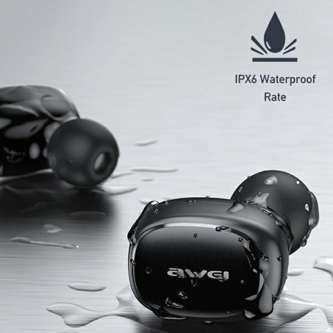 AWEI słuchawki Bluetooth 5.1 T13 Pro TWS + stacja dokująca czarny/black