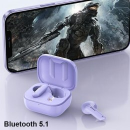 AWEI słuchawki Bluetooth 5.1 T36 TWS + stacja dokująca fioletowy/purple