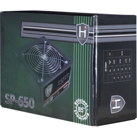 Zasilacz Inter-Tech HIPOWER SP-650 650W 20+4 pin ATX ATX Czarny