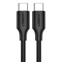 Niklowany kabel USB-C UGREEN US286 1.5m (czarny)