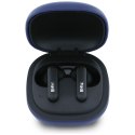 Słuchawki Bluetooth TWS BMW Leather Metal Logo ENC granatowy