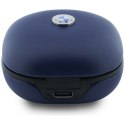 Słuchawki Bluetooth TWS BMW Leather Metal Logo ENC granatowy