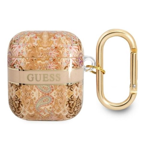 Guess GUA2HHFLD AirPods cover złoty/gold Paisley Strap Collection