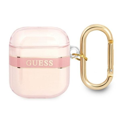 Guess GUA2HHTSP AirPods cover różowy/pink Strap Collection