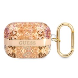 Guess GUAPHHFLD AirPods Pro cover złoty/gold Paisley Strap Collection