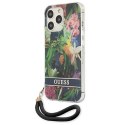 Guess GUHCP13LHFLSB iPhone 13 Pro / 13 6,1" niebieski/blue hardcase Flower Strap