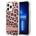 Guess GUHCP13LHSLEOP iPhone 13 Pro / 13 6,1" różowy/pink hardcase Leopard