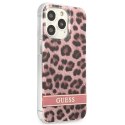 Guess GUHCP13LHSLEOP iPhone 13 Pro / 13 6,1" różowy/pink hardcase Leopard