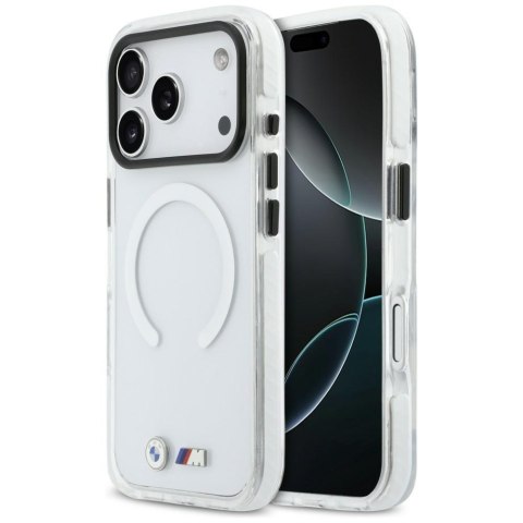 Etui BMW M IML Shockproof Metal Logos MagSafe do iPhone 17 Pro Max przezroczysty