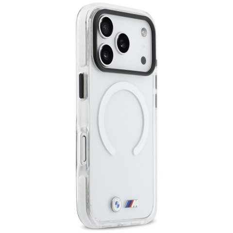 Etui BMW M IML Shockproof Metal Logos MagSafe do iPhone 17 Pro Max przezroczysty