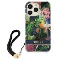 Guess GUHCP13XHFLSB iPhone 13 Pro Max 6,7" niebieski/blue hardcase Flower Strap