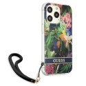 Guess GUHCP13XHFLSB iPhone 13 Pro Max 6,7" niebieski/blue hardcase Flower Strap