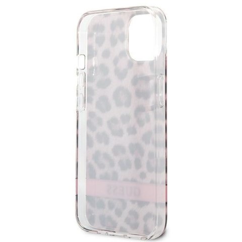 Guess GUHCP13SHSLEOP iPhone 13 mini 5,4" różowy/pink hardcase Leopard