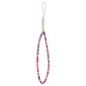Guess zawieszka GUSTGMPP Phone Strap wielokolorowy różowy/multicolor pink Heishi Beads