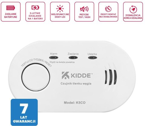 Zestaw 2 czujek KIDDE czadu i dymu