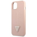 Guess GUHCP13SPSATLP iPhone 13 mini 5,4" różowy/pink hardcase SaffianoTriangle Logo