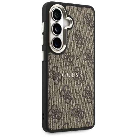 Etui Guess 4G Embossed Ring MagSafe do Samsung Galaxy S26 Plus brązowy