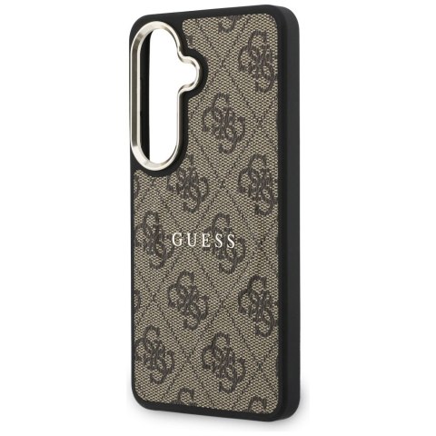 Etui Guess 4G Embossed Ring MagSafe do Samsung Galaxy S26 Plus brązowy