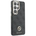 Etui Guess 4G Rhinestone Round Logo MagSafe do Samsung Galaxy S26 Ultra czarny