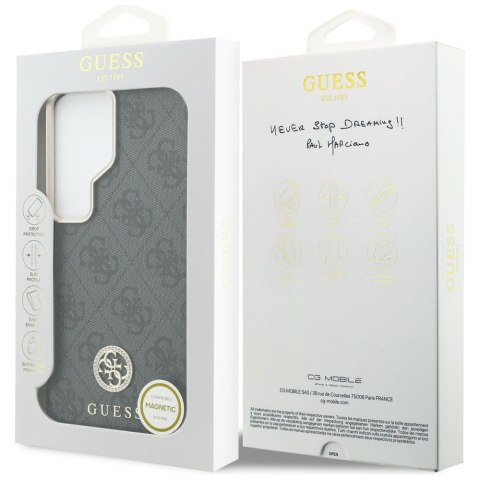 Etui Guess 4G Rhinestone Round Logo MagSafe do Samsung Galaxy S26 Ultra czarny