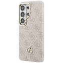 Etui Guess 4G Rhinestone Round Logo MagSafe do Samsung Galaxy S26 Ultra różowy