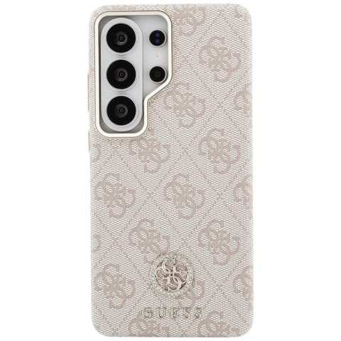 Etui Guess 4G Rhinestone Round Logo MagSafe do Samsung Galaxy S26 Ultra różowy