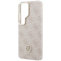 Etui Guess 4G Rhinestone Round Logo MagSafe do Samsung Galaxy S26 Ultra różowy